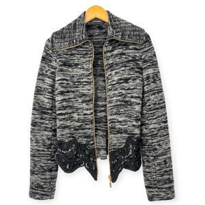 Gaetanonavarra Made in Italy  | M | Wool Knit Embellished Cardigan Sweater